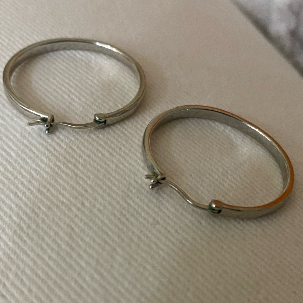 Sterling Silver Medium Sized Hoops - image 1